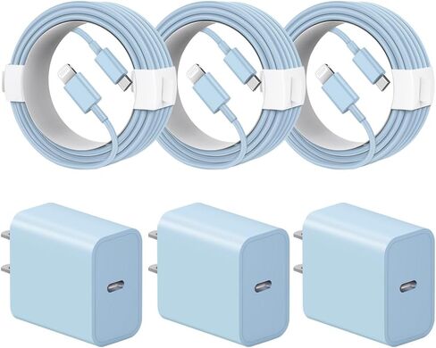 iPhone 14 13 12 11 Charger Fast Charging iPhone Fast Charger 3-Pack 20W iPad Charger 6FT C Chargers Fast Charging Cord Whit iPhone 14/14 Pro Max/13 Pro/13/12 Mini/12 Pro Max/11 Pro Max/Xs and iPad in Saudi Arabia