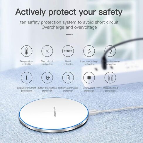 20W Fast Wireless Charger Pad,USB-C Wireless Phone Charging Station in Kuwait