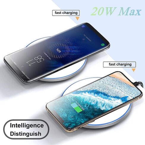 20W Fast Wireless Charger Pad,USB-C Wireless Phone Charging Station in Kuwait
