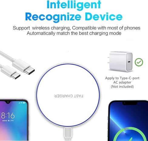 20W Fast Wireless Charger Pad,USB-C Wireless Phone Charging Station in Kuwait