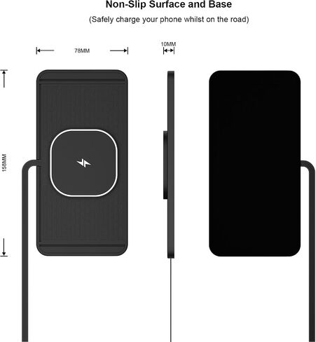 POLMXS 25W Magnetic Wireless Charger Car Charging Pad Fast Wireless Phone Charger Mat Compatible with iPhone 17/16(25W)/15/14/13/12(7.5W) (P21MAG) in Saudi Arabia