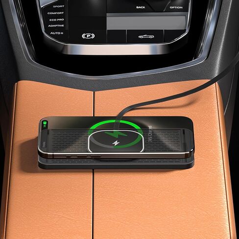 POLMXS 25W Magnetic Wireless Charger Car Charging Pad Fast Wireless Phone Charger Mat Compatible with iPhone 17/16(25W)/15/14/13/12(7.5W) (P21MAG) in Saudi Arabia