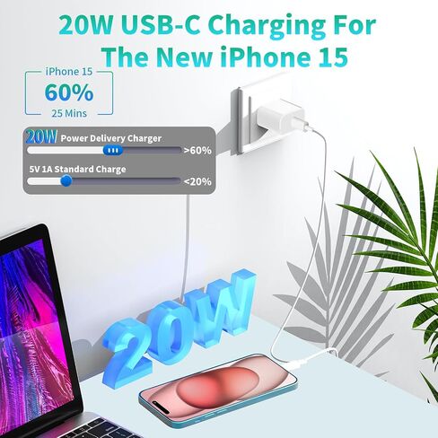 Apple MFi Certified iPhone 17 16 Charger Cable, 3Pack 6FT 100W USB C Cord in Saudi Arabia