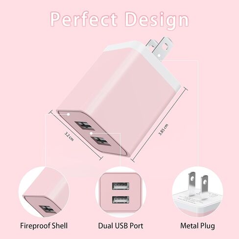 5Pack iPhone Charger Dual Port USB Wall Charger with 6FT Lightning Cable in Saudi Arabia