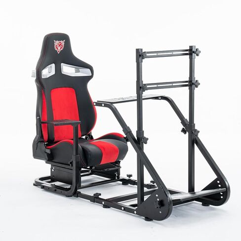Tervalonis Racing Simulator Cockpit with TV Mount, Sim Racing Wheel Stand in Saudi Arabia
