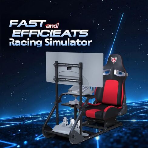 Tervalonis Racing Simulator Cockpit with TV Mount, Sim Racing Wheel Stand in Saudi Arabia