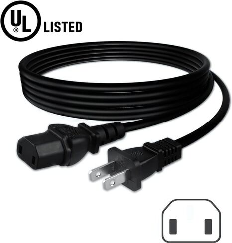 UL Listed 6.6ft AC Power Cord Compatible with Boston Acoustics PV350 PV500 PV700 PV1000 CPS12Wi subwoofer in Saudi Arabia
