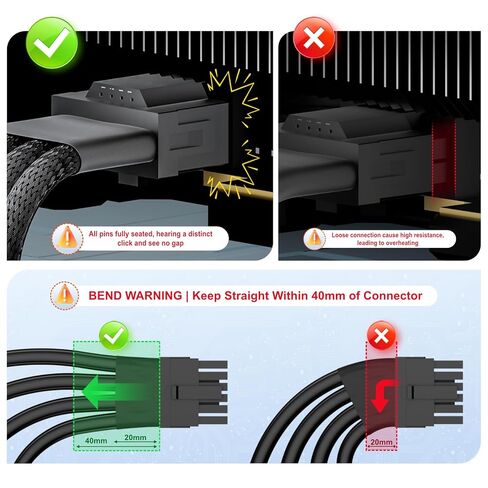 12vhpwr Cable, 600W 16 Pin Male to 4x8 Pin Female GPU Cable by ALYYDBG in Kuwait