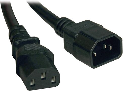 Tripp Lite Heavy-Duty C14 to C13 Power Extension Cord, 15A, 14 AWG, IEC-320-C14 to IEC-320-C13, Commonly Used for PDU Applications, 6-Feet / 1.83 Meters, (P005-006) in Kuwait