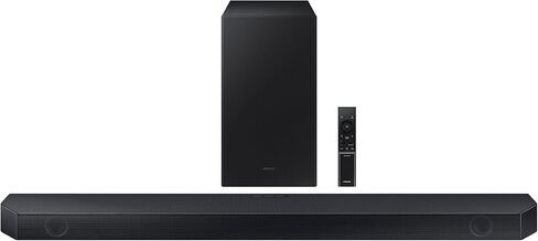 SAMSUNG HW-Q60C 3.1ch Soundbar w/Dolby Audio, Q-Symphony, Adaptive Sound Lite, HDMI eARC, Game Mode, Bluetooth, Tap Sound, Wireless Surround Sound Compatible, Black in Kuwait