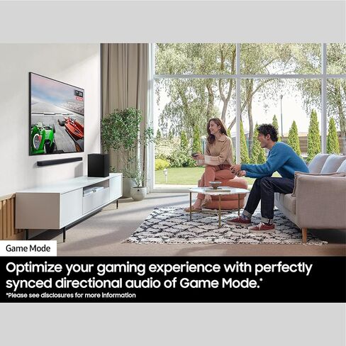 SAMSUNG HW-Q60C 3.1ch Soundbar w/Dolby Audio, Q-Symphony, Adaptive Sound Lite, HDMI eARC, Game Mode, Bluetooth, Tap Sound, Wireless Surround Sound Compatible, Black in Kuwait