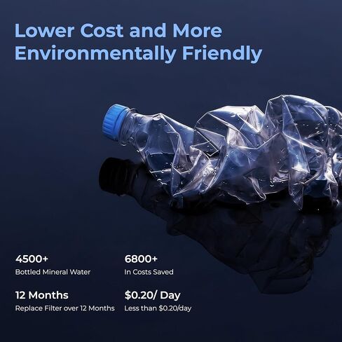 TOKIT Reverse Osmosis Water Filter Countertop T1 Ultra Cold & Hot Dual UV Water Dispenser 5℃ Cooling and Instant Heating RO Water Filtration System 8 Temp Choice, NSF/ANSI 58, No Installation for Home in Saudi Arabia
