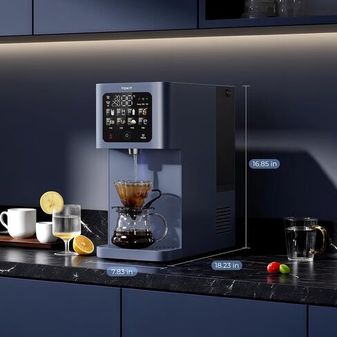 TOKIT Reverse Osmosis Water Filter Countertop T1 Ultra Cold & Hot Dual UV Water Dispenser 5℃ Cooling and Instant Heating RO Water Filtration System 8 Temp Choice, NSF/ANSI 58, No Installation for Home in Saudi Arabia