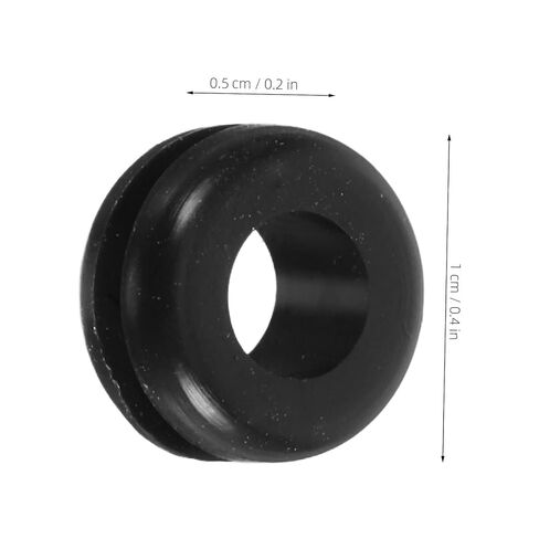 50pcs Silicone Cable Grommet Protector Dual-Sided Design, High Temperature Resistant Wire Protector Ring for Automotive and Irrigation System, Easy Installation Black Silicone in Kuwait