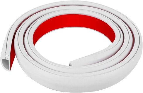 Cable Hider Cord Concealer Wire Trunking Protects Cables with PVC Material Easy to Install Side Clasp Design Free Cutting Suitable, White in Kuwait