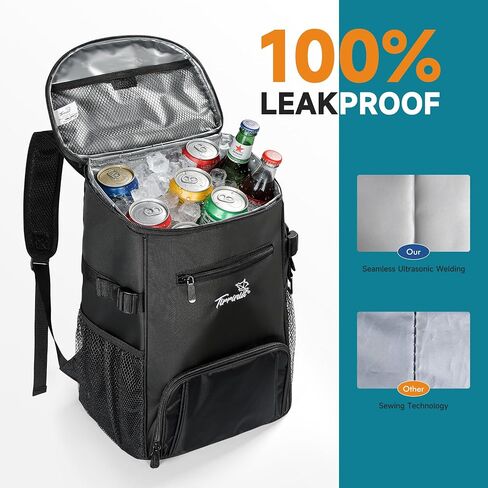 Tirrinia Insulated Cooler Backpack 30L 48Cans, Leak Proof Backpack Cooler Bag for Men & Women, Portable Lunch Backpack for Camping, Beach, Hiking, Picnic, Travel, Work, Office in Kuwait