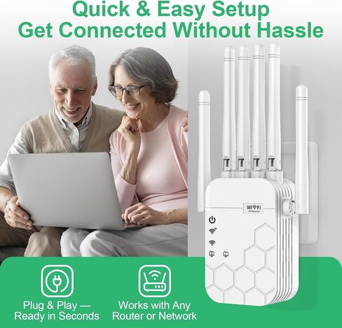 WiFi Extender Signal Booster, 1-Tap Setup in Kuwait