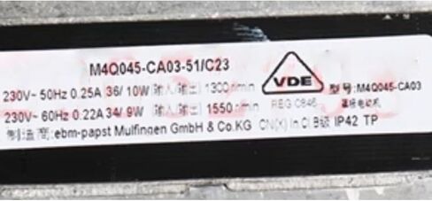 MQ045-CA03-51/C23 230V 0.25/0.22A 36/10W 1300/1550RPM Cooling Fan 120mm in Kuwait