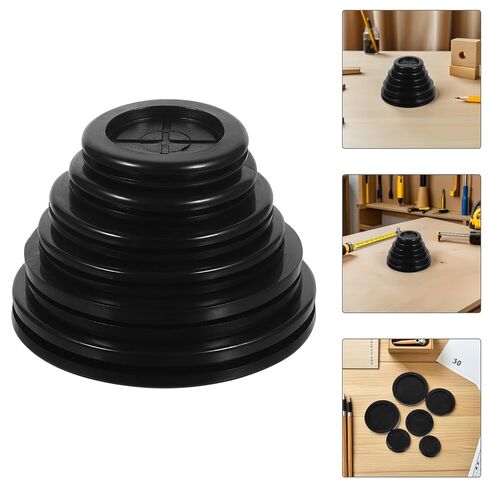 SHINEOFI 12pcs Rubber Cable Grommets Double-Sided Round Wire Protectors with Sealing Capabilities for Maximum Cable Protection and Tool-Free Installation, for Office and Furniture Use in Kuwait