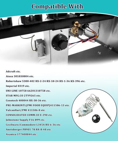 RX-2-24 Thermostat for Deep Fryer with Knob 3/8" Male Pipe Thread Stuff Box in Saudi Arabia
