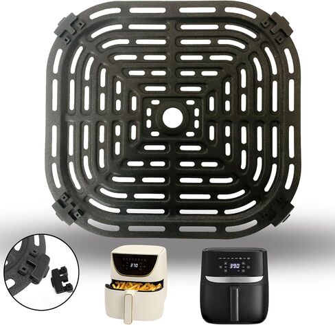 Air Fryer Crisper Plate for Ninja 6.5QT OS301/FD302/FD305/OP302/OS300 Foodi Pressure Cooker Air Fryers, Premium Air Fryer Grill Plate Pan Rack Insert Grate Shelf Grid for 6.5QT Ninja Air Fryer in Saudi Arabia
