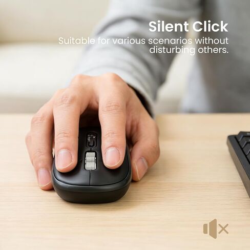Wireless Bluetooth Multi-Device mouse with 7 Programmable Buttons(Mac/Windows), 4-way Navigation Scroll, 5 level DPI, Side Scroll, Quiet Click Mice for Computer, Laptop, PC, iPad, Tablet, MacBook. in Kuwait