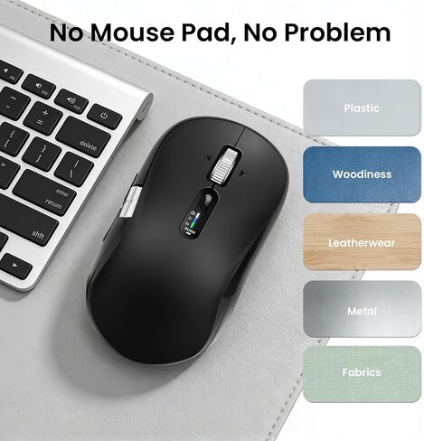 Wireless Bluetooth Multi-Device mouse with 7 Programmable Buttons(Mac/Windows), 4-way Navigation Scroll, 5 level DPI, Side Scroll, Quiet Click Mice for Computer, Laptop, PC, iPad, Tablet, MacBook. in Kuwait
