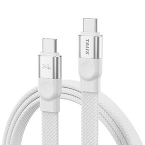 TALIX USB C to USB C Cable, 240W Fast Charging Cable (3.3 ft, White) in Kuwait