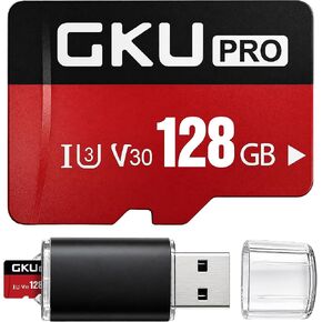 GKU 128GB Memory Card for Dash Cam with Card Reader, High Endurance Card for Daily Driving Recording and Loop Recording in Kuwait