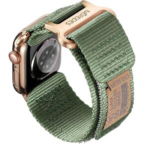 NEREIDES Nylon Band Compatible with Apple Watch Band 42mm 41mm 40mm 38mm, Rugged Sport Replacement Strap with Rose Gold Hardware for Women, Breathable Hook and Loop Fits iWatch Series 11 10 9 8 7 6 5 4 SE in Kuwait