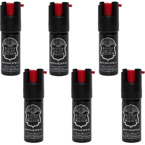 POLICE MAGNUM Mini Pepper Spray Self Defense Pocket Size Protection- Made in The USA- 6 Pack 1/2oz Safety Locks in Saudi Arabia