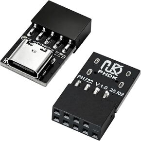 2PCS 9 Pin USB Motherboard Female Header to USB C Adapter Type C Male to 9Pin Motherboard Serial Female Extender Converter for PC Case Compact PCB Adapter in Kuwait