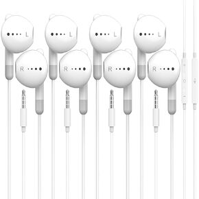 Fidioto 2Pack Wired Earbuds with Microphone, 4.0Ft Length Wired in-Ear Headphones, 3.5mm Jack Wired Earphones Compatible with Mobile Phones / MP3 / Computers/IPads/Tablets, etc in Saudi Arabia