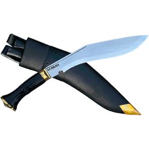 Gurkha Authentic Hand-Hammered Kukri Knife 11 IN Service No.1 Fixed Blade Kukri Knife Overall 17 IN Highly Polished Blade With Leather Sheath & Bone Handle - Handmade In Nepal in Saudi Arabia