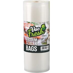 Vac Fresh 15x50 Vacuum Sealer Rolls, Large Vacuum Seal Bags 3.5 mil Thick, 15 inches Wide x 50 Feet Long, Vacuum Seal Bags Roll for Storing, Meal Prep, Sous Vide Cooking, Bulk Storage, 2 Rolls in Kuwait