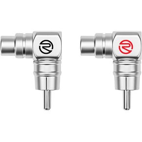 RECOIL RAA-FM RCA Male to Female Adapter Right Angle Extender Connector in Kuwait