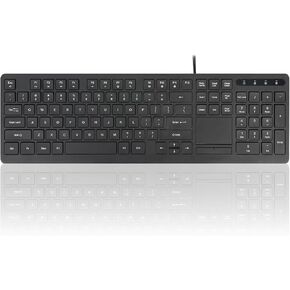 Perixx PERIBOARD-513III Wired Full-Size Keyboard with Integrated Touchpad - Quiet Scissor Keys - Multimedia Hotkeys - US Layout in Kuwait