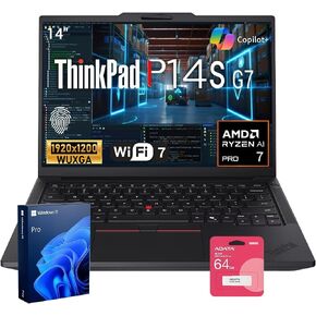 Lenovo ThinkPad P14s AMD Ryzen AI 7 Pro 450 Business Laptop, 64GB + 1TB in Kuwait