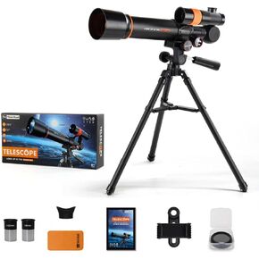 Astronomical Telescope Refractor Telescope with Tripod Twin Eyepieces Phone Adapter for Sharp Night Viewing with, Style to 2 in Kuwait