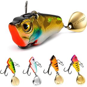 FishTrip Tail Spinner Fishing Lures 5-Pack Metal Blade Baits for Bass in Kuwait