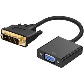 Uonlytech 1080P DVI Male to VGA Female Video Converter Adapter Cable for TV and Computer Black DVI-D to VGA Adapter 25 Pin Compatible Laptops and Desktops in Saudi Arabia