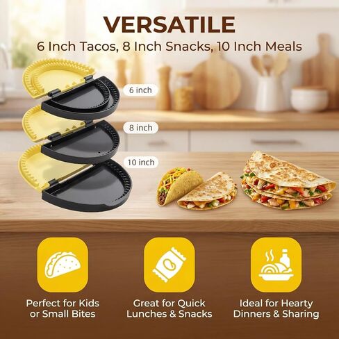 Tortilla Sealer & Crimper for 6/8/10" Wraps-Less Mess from Fillings in Kuwait