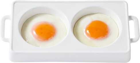 EliteVibe Ceramic Microwave Egg Cooker, BPA-Free 2-Cavity Egg Poacher in Saudi Arabia