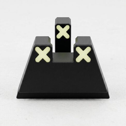 TSA® XXX Glow Suppressor Height Sights for Glock® Slimline G43 G43X G48 MOS – Co Witness Tall Iron Sight Set – Green Luminescent Non Tritium XXX Pattern in Saudi Arabia
