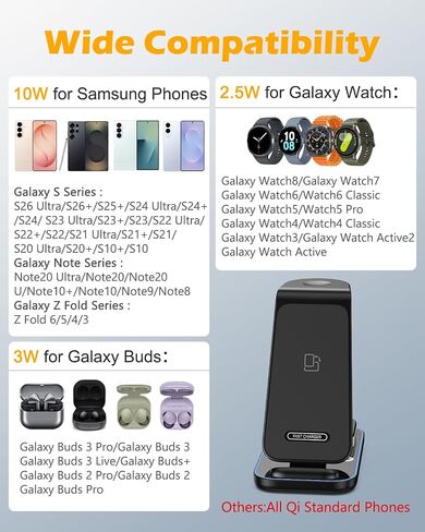 4 in 1 Wireless Charger for Samsung/Galaxy Watches/Galaxy Buds in Saudi Arabia