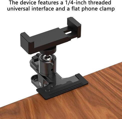 Metal holder Clip Clamp Mount 360 Degree Rotation 1/4 inch Screw for iPhone 16 15 14 13 12 series Samsung Oneplus Xiaomi Cell Phones and Arlo/Blink/Eufycam/Wyze/Nest/reolink/Tapo camera series in Kuwait