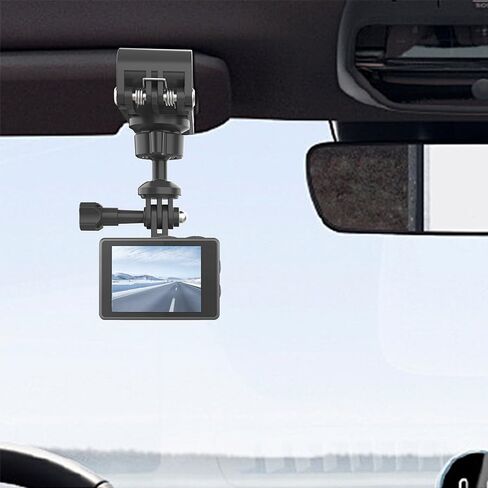 Universal Car Visor Phone Mount with Clip, 360° Rotation Ball Head & Extendable Holder for DJI Osmo, GoPro, Insta 360, iPhone 17/16/15/14, Most Action Cameras & Smart Phones in Kuwait