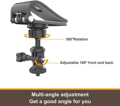 Universal Car Visor Phone Mount with Clip, 360° Rotation Ball Head & Extendable Holder for DJI Osmo, GoPro, Insta 360, iPhone 17/16/15/14, Most Action Cameras & Smart Phones in Kuwait