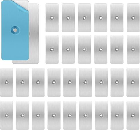 32 Pack Adhesive Metal Plate for Magnets - 2.3" X 1.1" Metal Plate with Adhesive Backing, Magnet for Phone Case and Magnetic Car Mount, Metal Plate for Phone Vent Wall Mount (Silver) in Kuwait