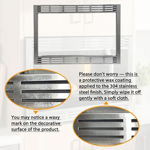30-inch Trim Kit for 2.2 cu ft Microwave Ovens - NN-TK932SS Compatible with Panasonic, 30 inch, Stainless Steel in Kuwait